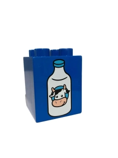 Lego® Duplo kostka s potiskem mlékem
